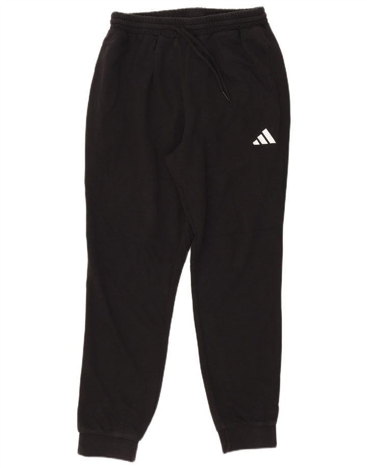 Męskie spodnie dresowe Adidas, średnie czarne, bawełniane