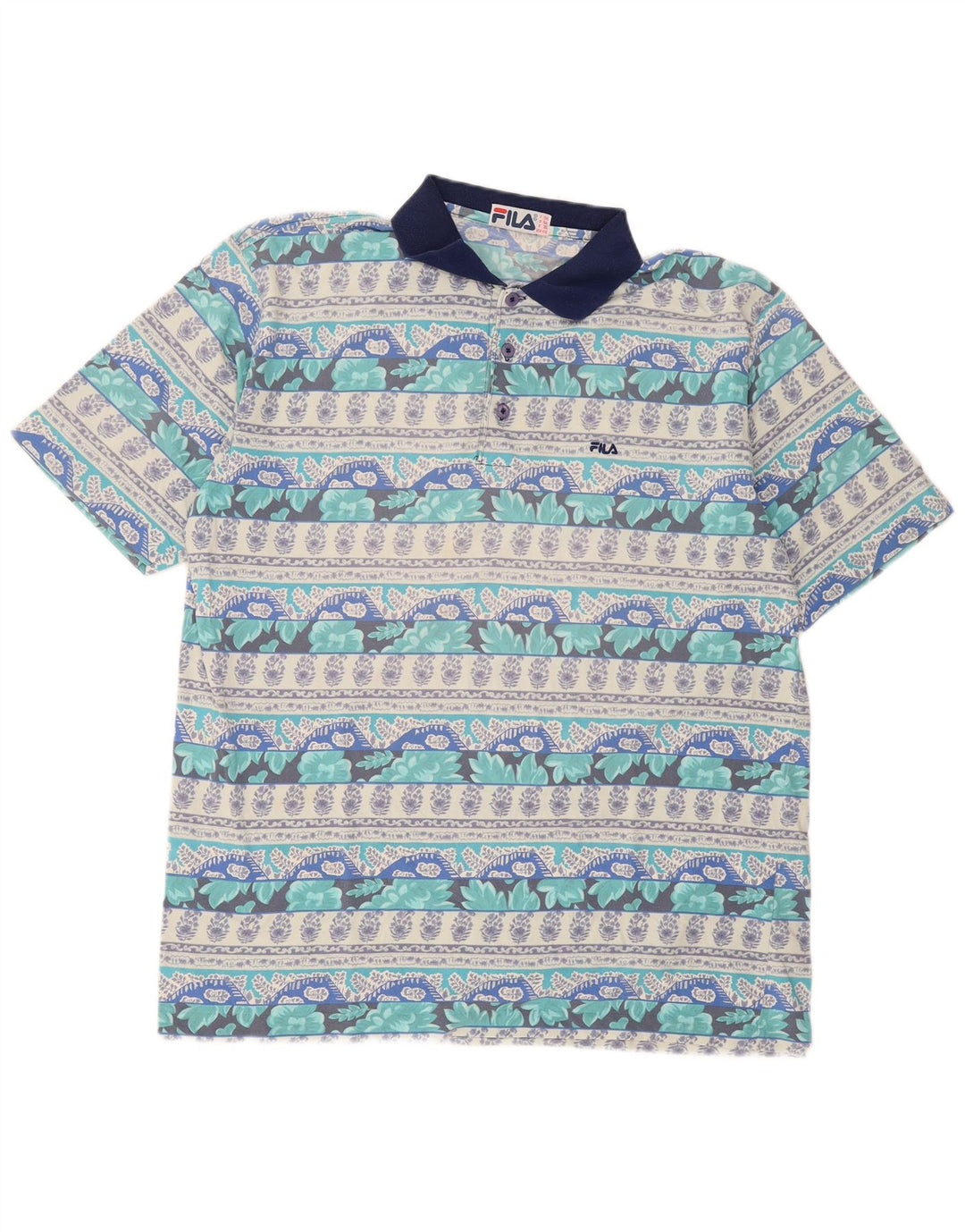 Męska koszulka polo Fila IT 56 XL, wielokolorowe kwiaty