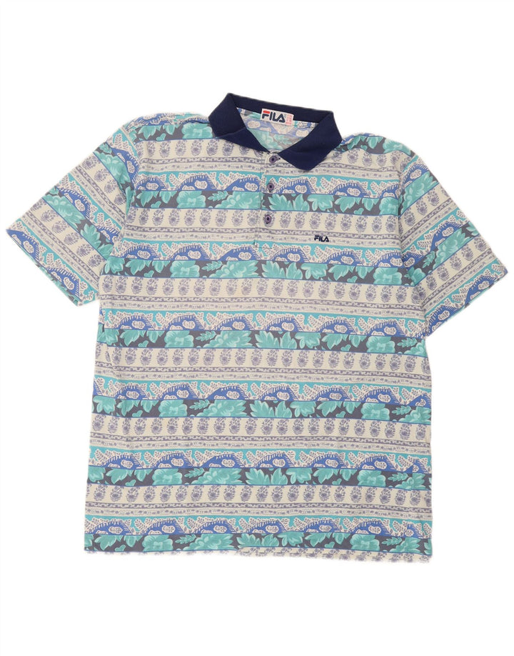 Męska koszulka polo Fila IT 56 XL, wielokolorowe kwiaty