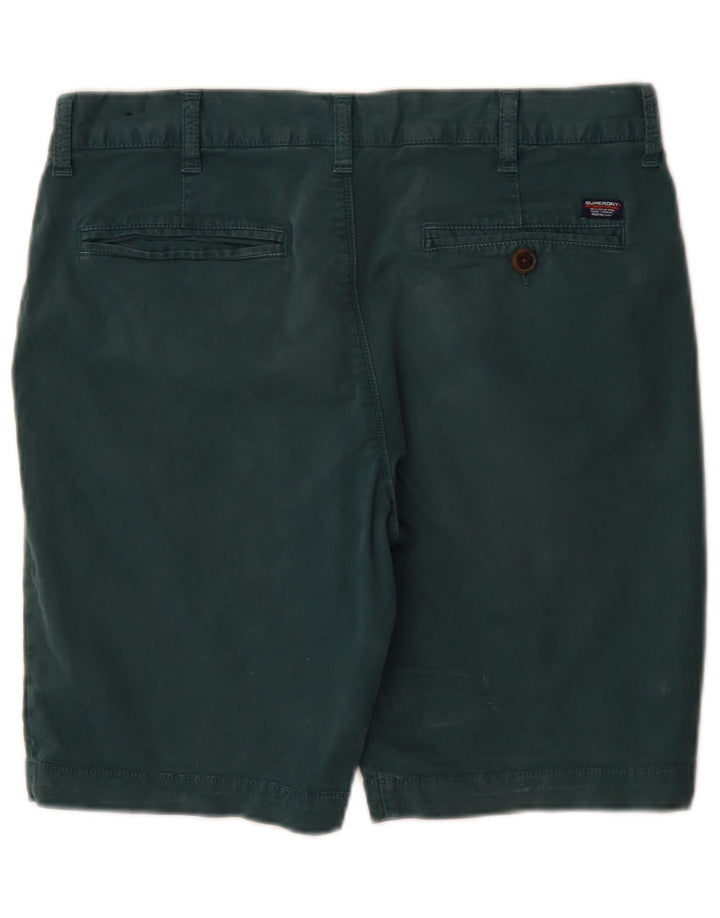 Męskie spodenki typu chino Regular Superdry W32 Średniozielona bawełna