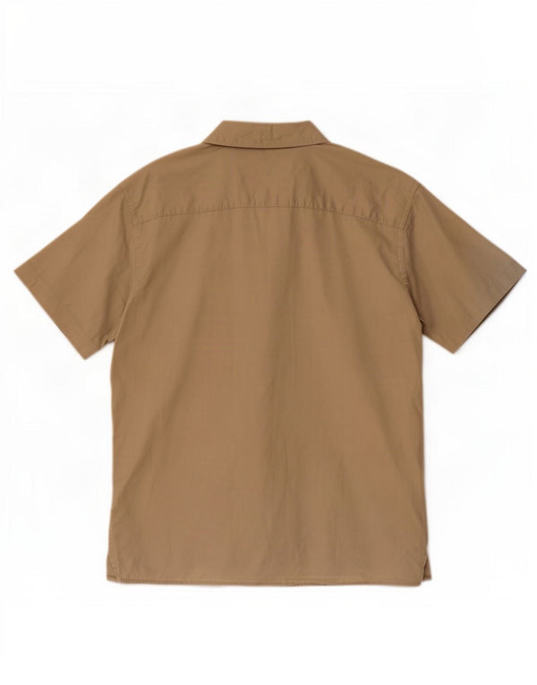 Koszula męska Jack & Jones z krótkim rękawem i luźnym krojem XS, beżowa, bawełniana
