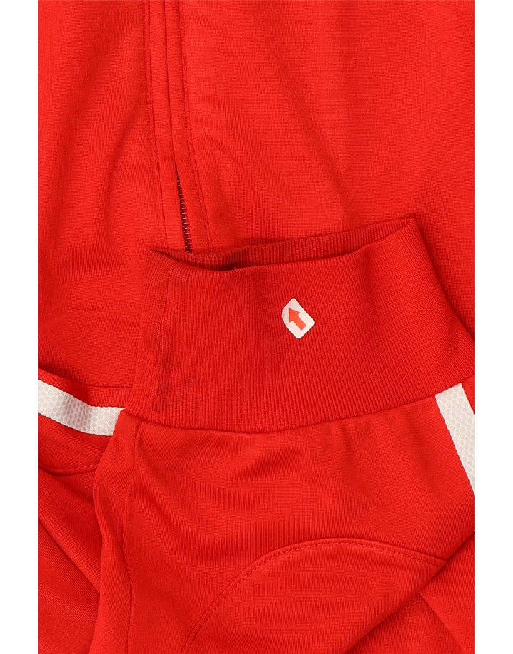 Męska bluza dresowa Adidas, duża, czerwona, poliestrowa z blokami kolorów