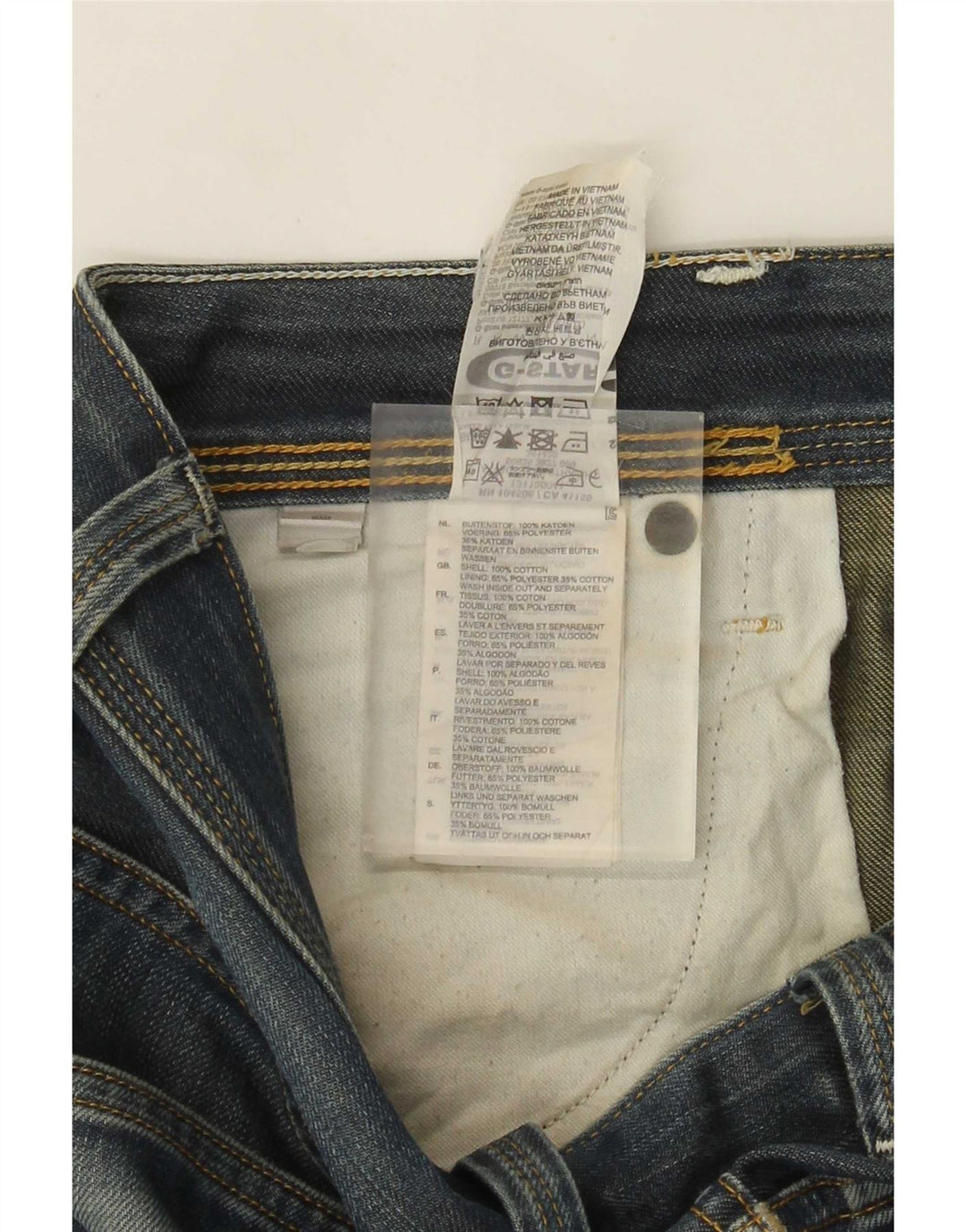 Męskie jeansy slim G-Star W32 L32 Niebieskie bawełniane