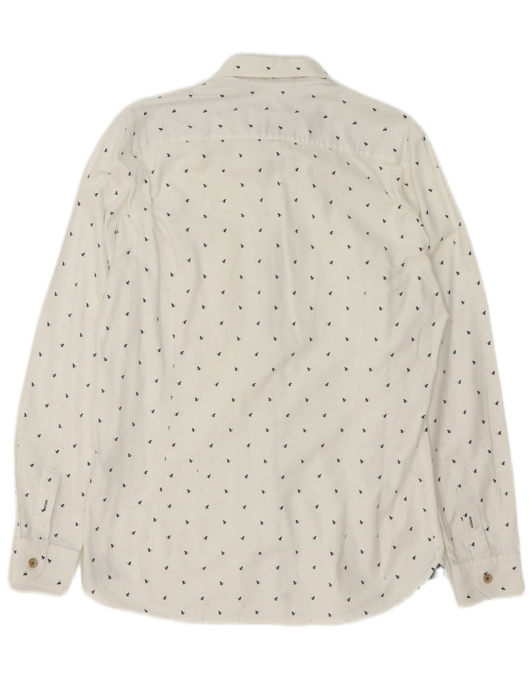 Koszula męska Ted Baker w abstrakcyjny wzór, rozmiar 4, duża, biała, bawełniana