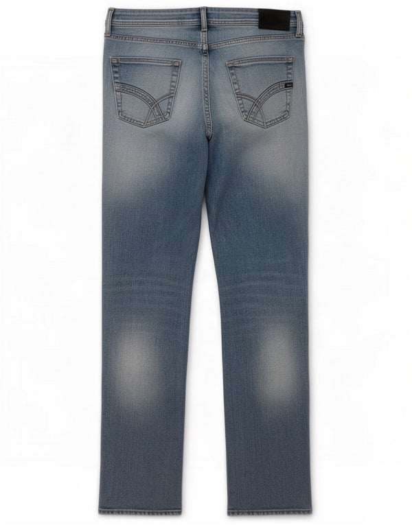 Gas Męskie jeansy slim W34 L34 Niebieskie bawełniane