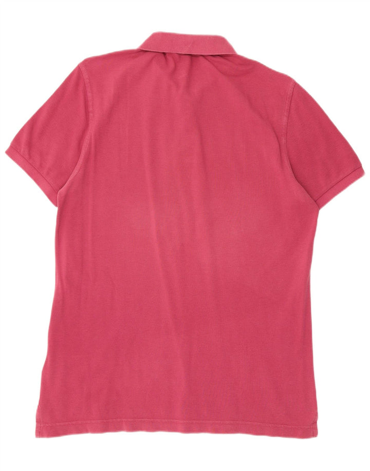 Męska koszulka polo Benetton, duża, różowa, bawełniana