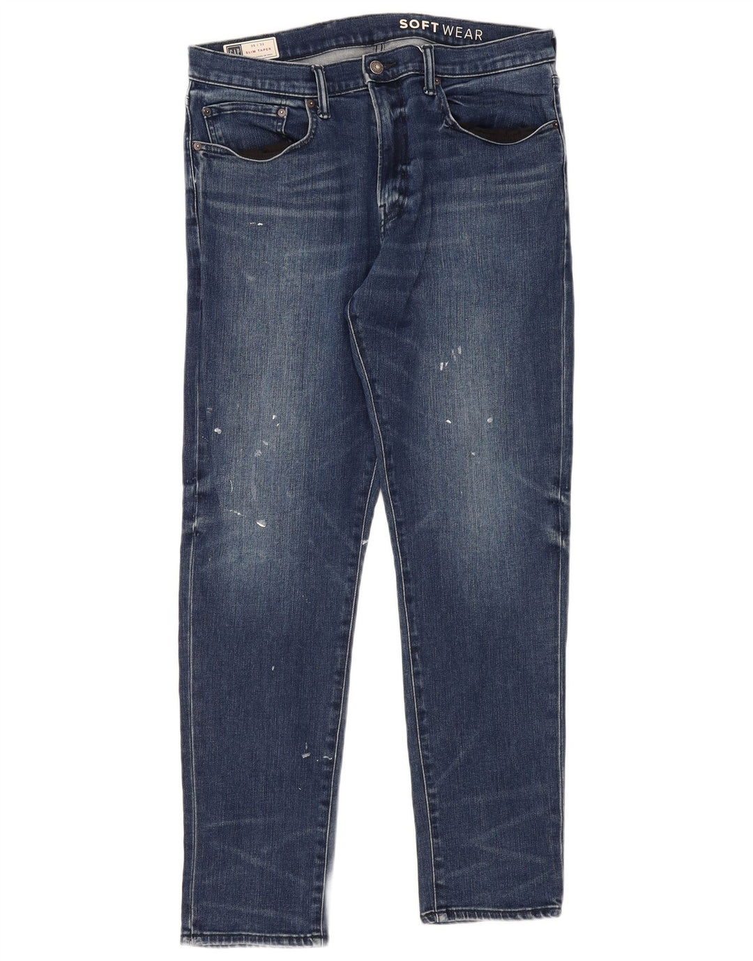 Męskie jeansy Gap Slim Tapered W36 L32 Niebieskie bawełniane