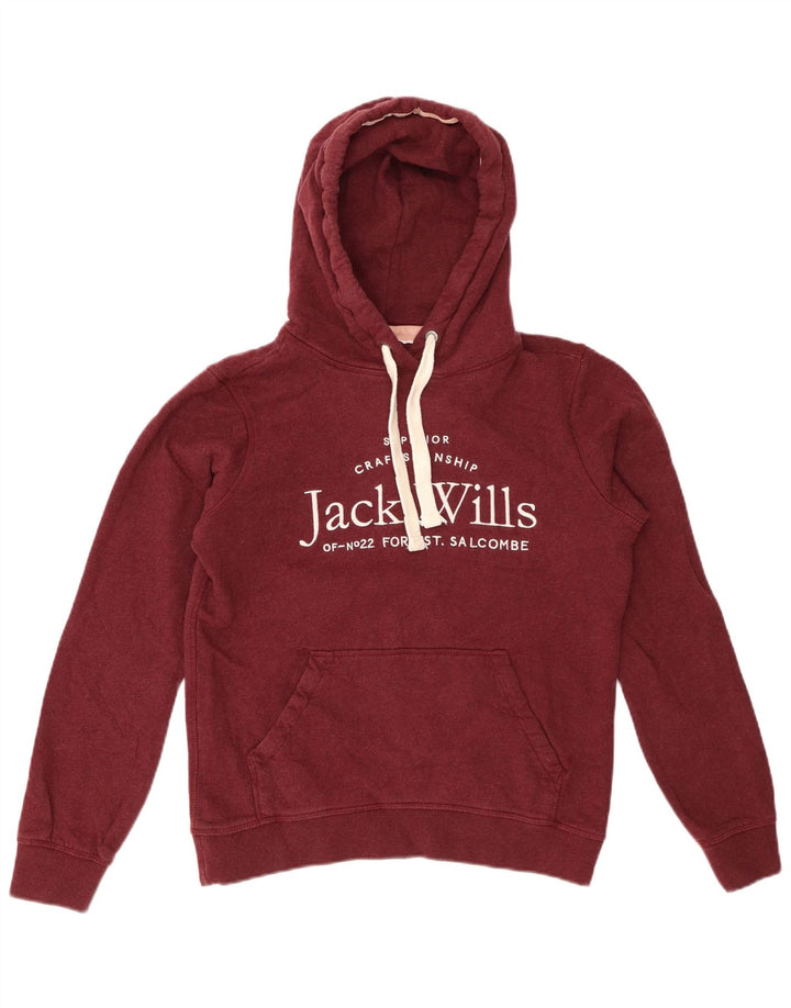 Damski sweter z kapturem Jack Wills, UK 8, mały, bordowy, bawełniany