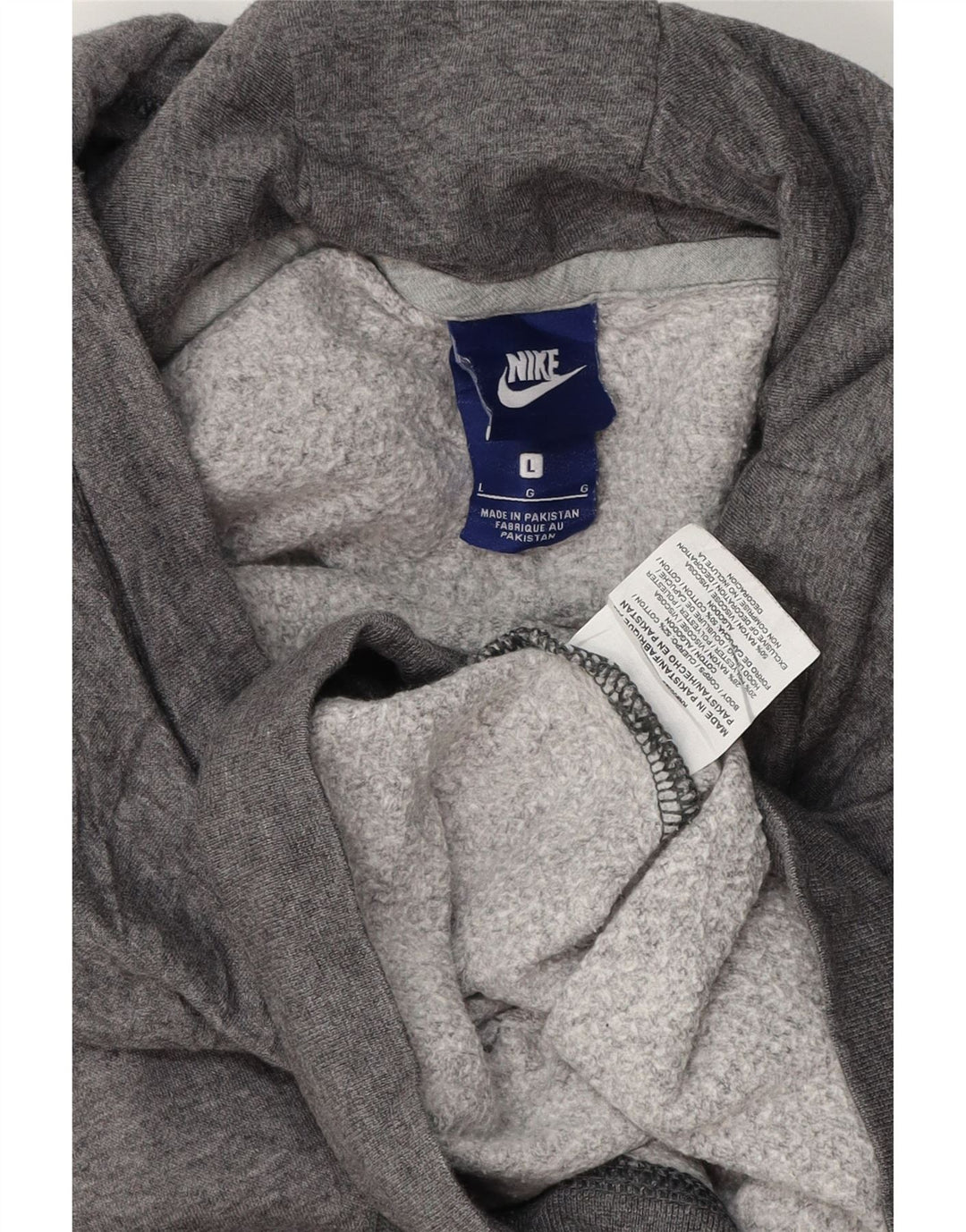 Męski sweter z kapturem NIKE, duży, szary, bawełniany