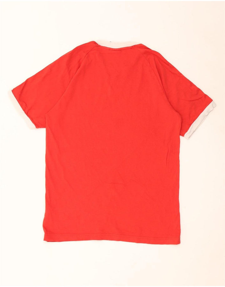 Adidas Męski T-shirt Top Średni Czerwony Bawełniany