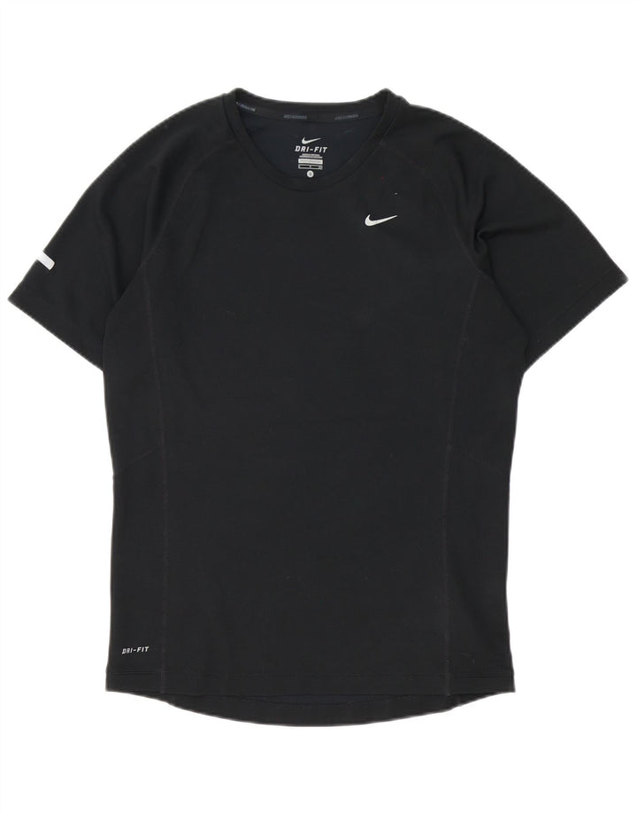 Męski T-shirt NIKE Dri Fit, mały, czarny poliester