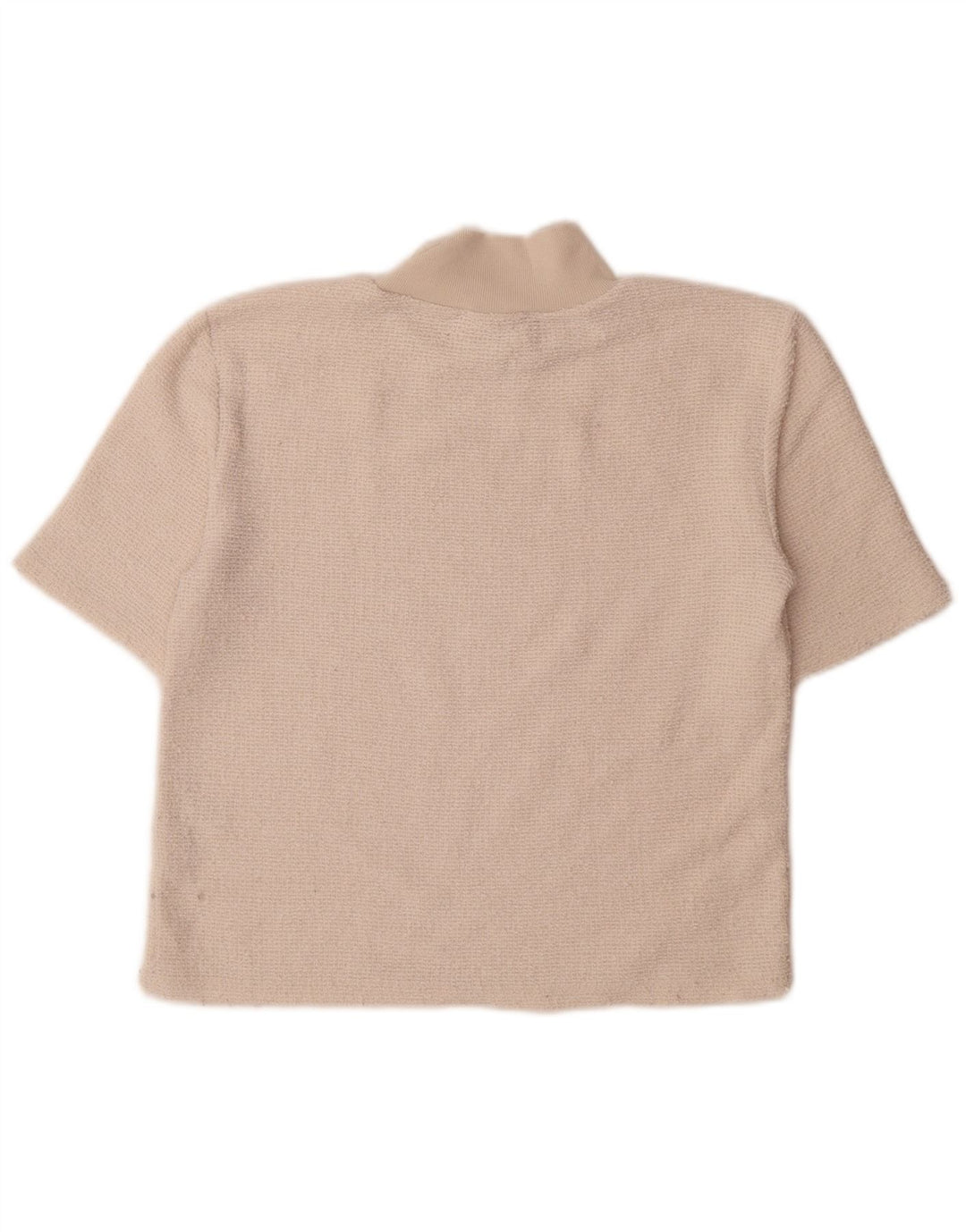 T-shirt damski Zara Top UK 12, średni, złamany biały poliester