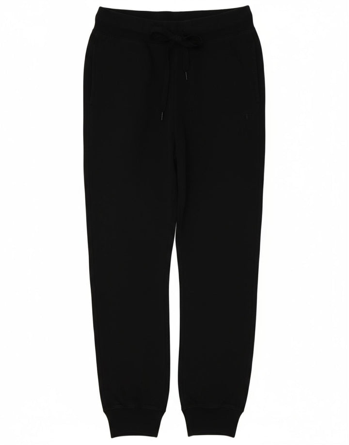 CHAMPION Mens Tracksuit Trousers Joggers Large  Black Cotton