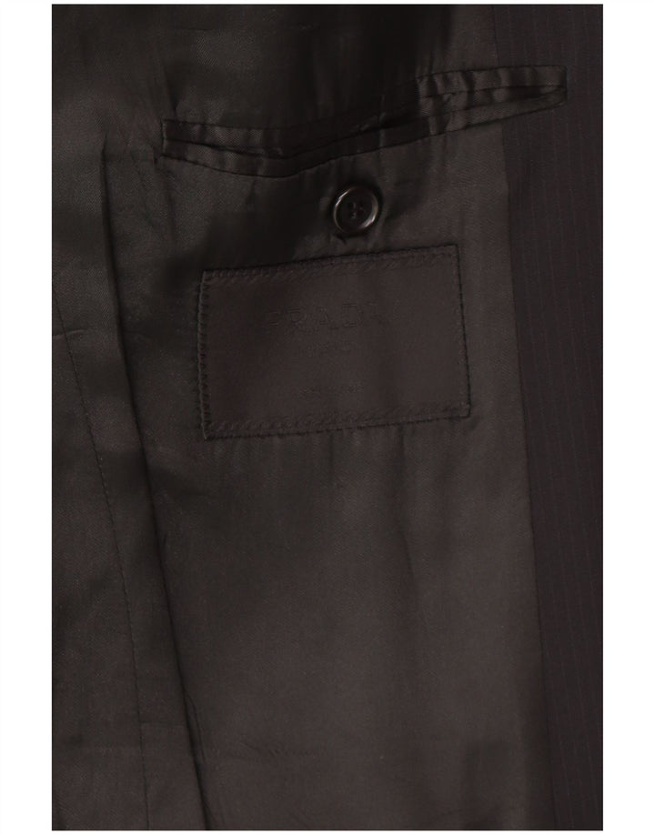 PRADA Męski garnitur zapinany na 3 guziki, 2 częściowy IT 52 XL W34 L30 Czarny klasyczny