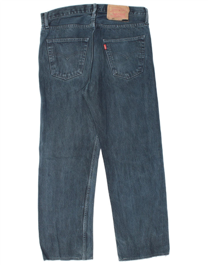 Męskie jeansy LEVI'S 501 Straight W32 L25 Niebieskie bawełniane