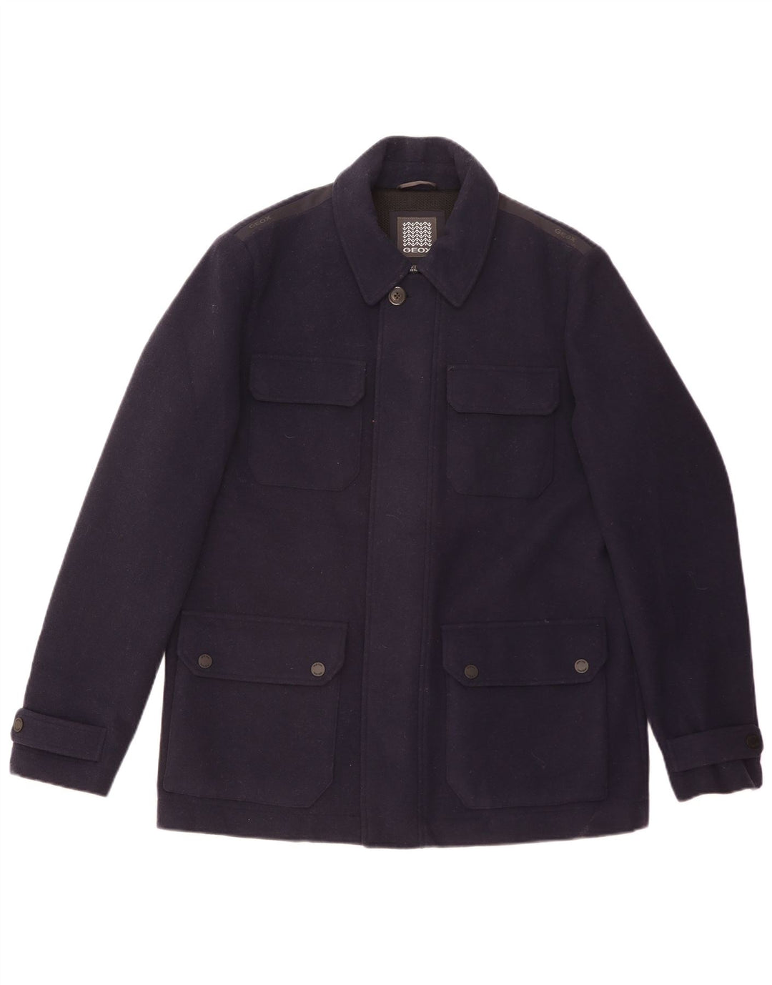 Kurtka męska GEOX Respira Utility UK 42 XL, granatowa, wełniana