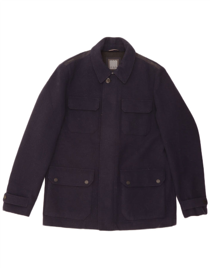 Kurtka męska GEOX Respira Utility UK 42 XL, granatowa, wełniana