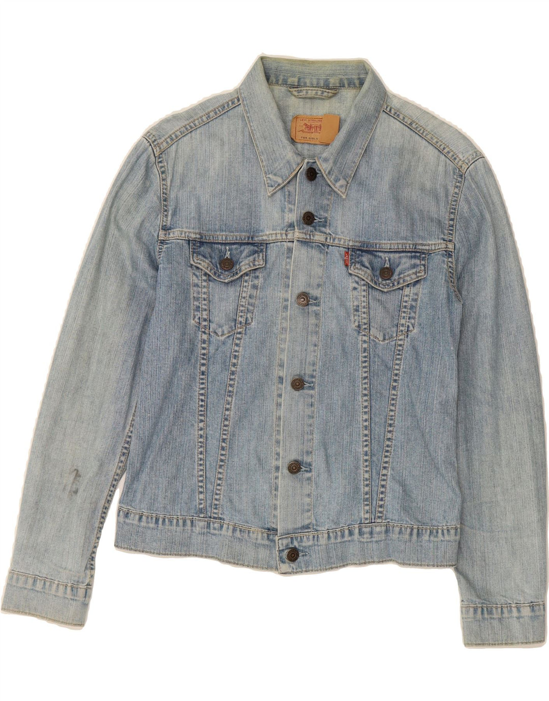 LEVI'S Girls Denim Jacket 11-12 Years Medium Blue Cotton Vintage Levi's and Second-Hand Levi's from Messina Hembry 