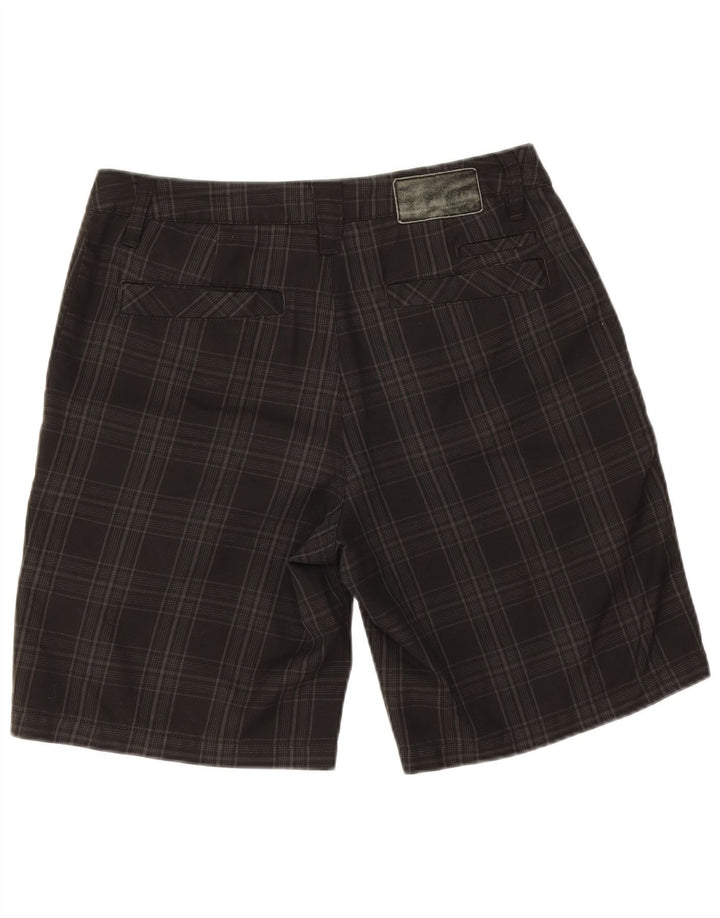 Męskie spodenki chino Quiksilver W32 w średnią czarną kratkę
