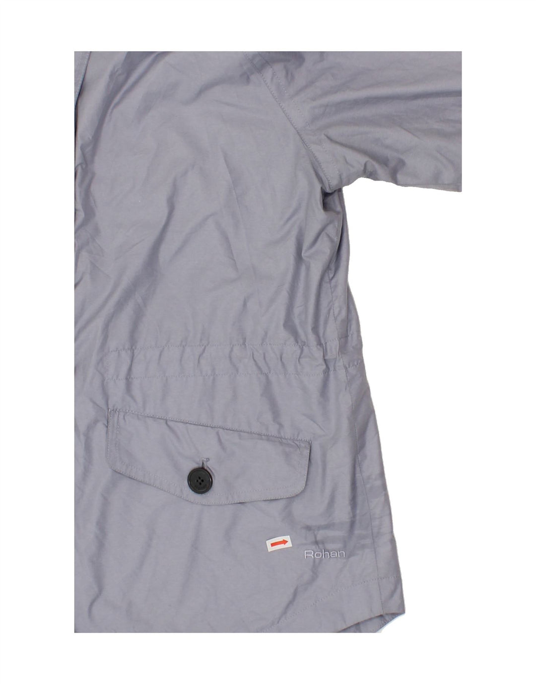 ROHAN Womens Hooded Rain Jacket UK 14 Medium Grey Polyester Vintage Rohan and Second-Hand Rohan from Messina Hembry 