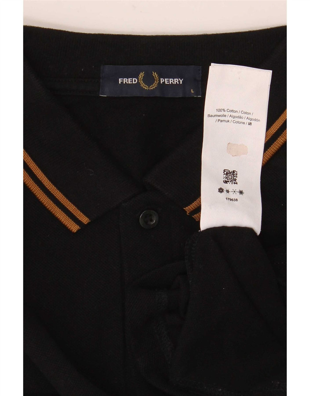 Męska koszulka polo Fred Perry, duża, czarna, bawełniana
