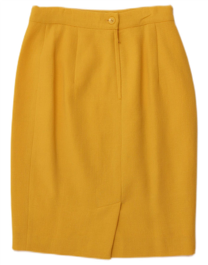 VINTAGE Damski komplet spódnic zapinanych na 4 guziki IT 44 Medium W26 Żółta wełna