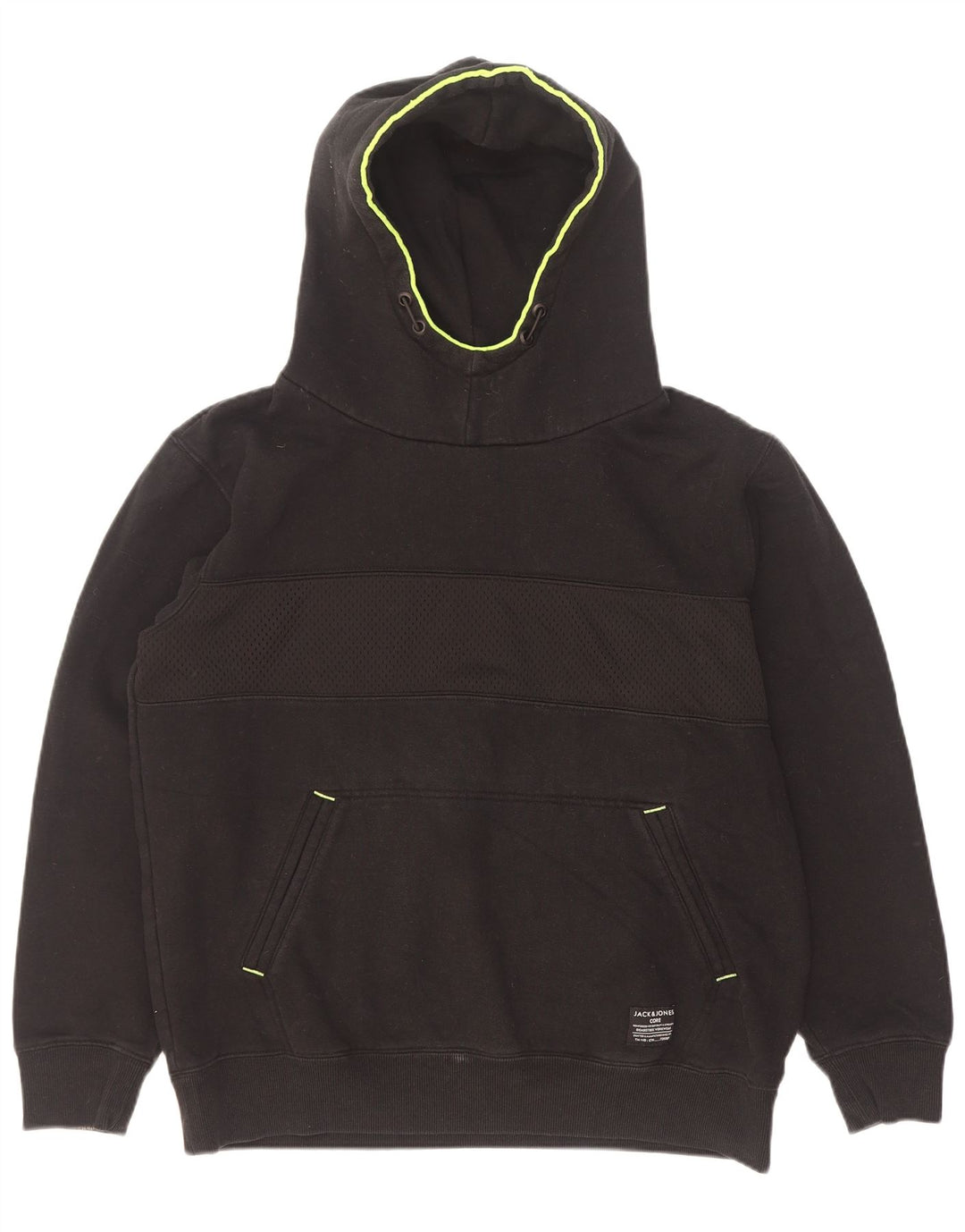 Męski sweter z kapturem Jack & Jones XL, czarny, poliester