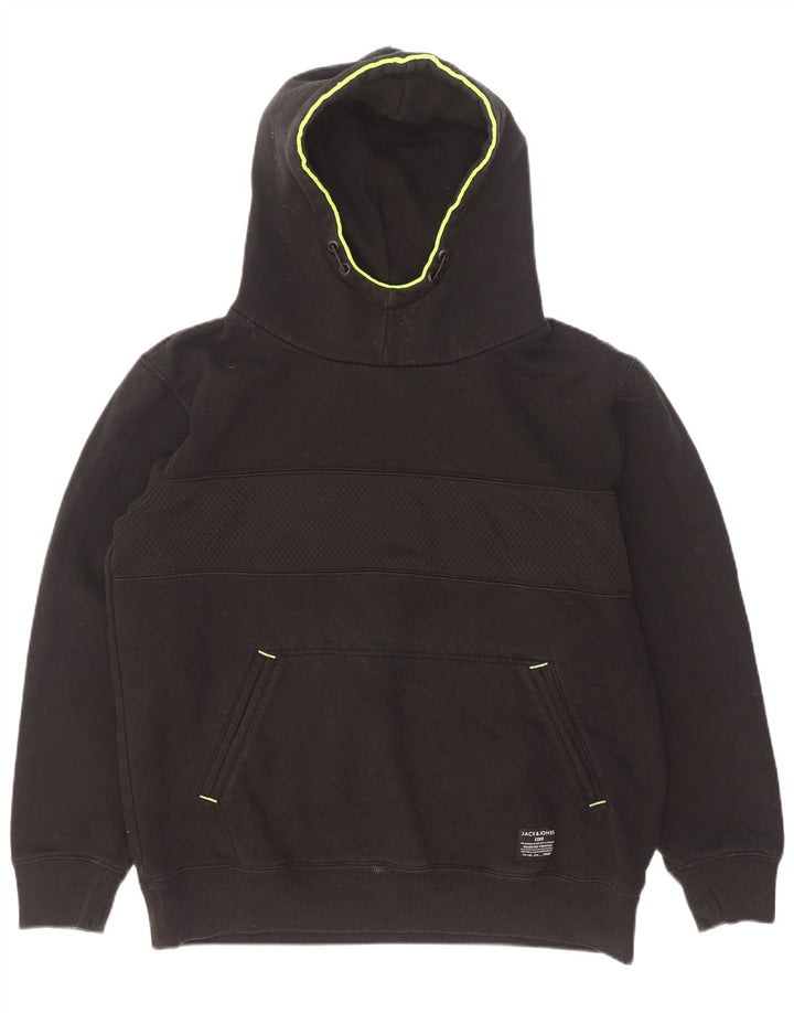 Męski sweter z kapturem Jack & Jones XL, czarny, poliester
