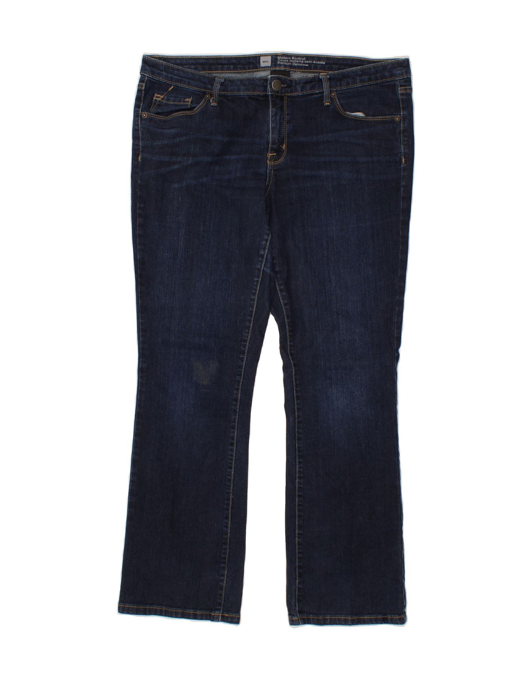 MOSSIMO Womens Short Modern Bootcut Jeans US 14 XL W38 L29 Navy Blue Vintage Mossimo and Second-Hand Mossimo from Messina Hembry 