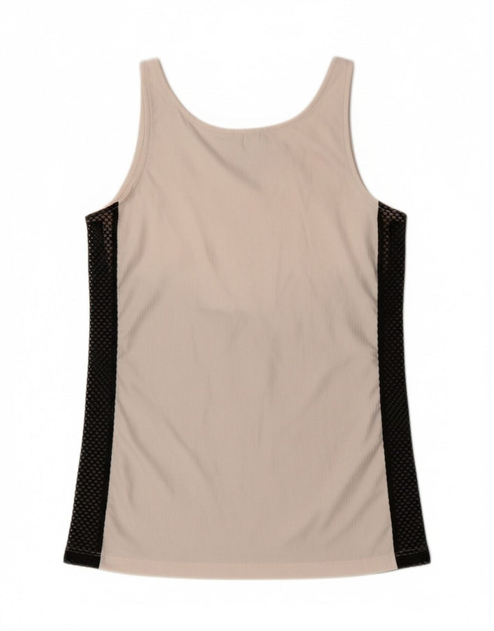ADIDAS Womens Vest Top UK 10 Small White Colourblock Polyester Vintage Adidas and Second-Hand Adidas from Messina Hembry 