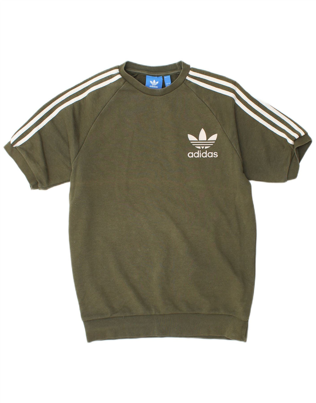T-shirt męski ADIDAS, mały, bawełniany khaki