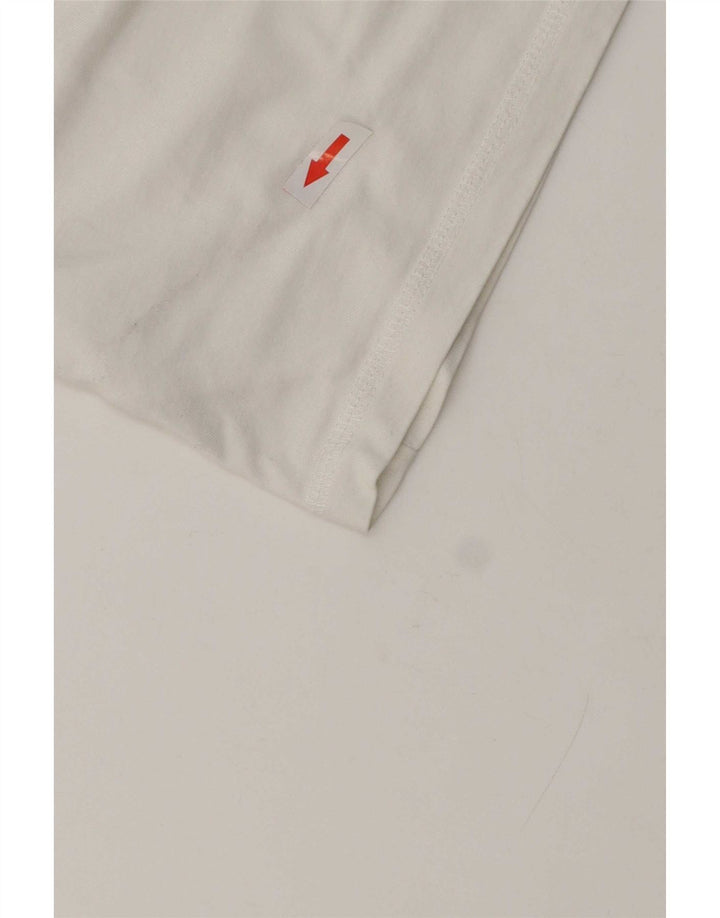 Męski T-shirt Guess o dopasowanym kroju z grafiką, średniej wielkości, biały, bawełniany