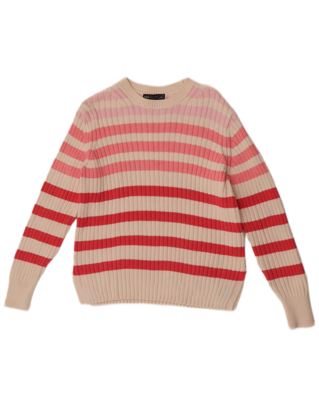 Marks & Spencer Damski sweter z dekoltem w łódkę, UK 12, średni, wielokolorowy