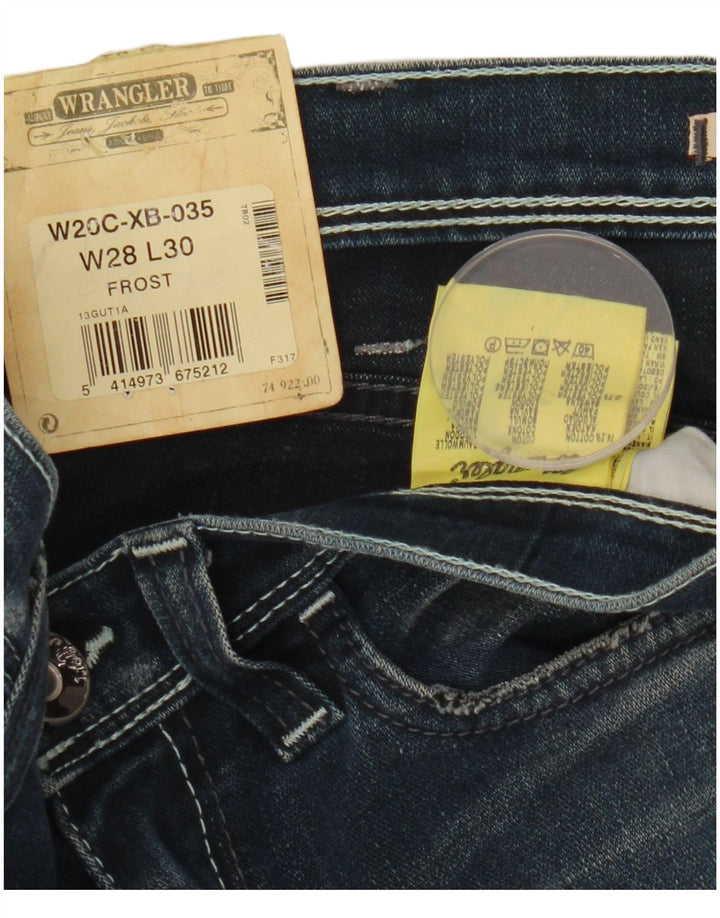 Damskie jeansy WRANGLER Stokes Slim W28 L30 Granatowe, bawełniane