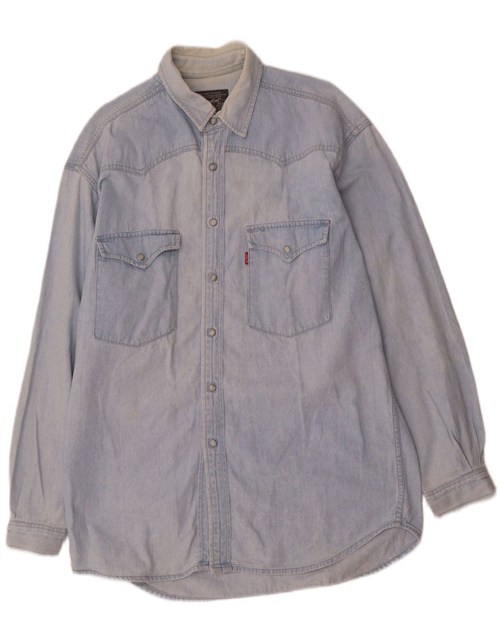 Męska koszula dżinsowa Levi's, średnia niebieska, bawełniana