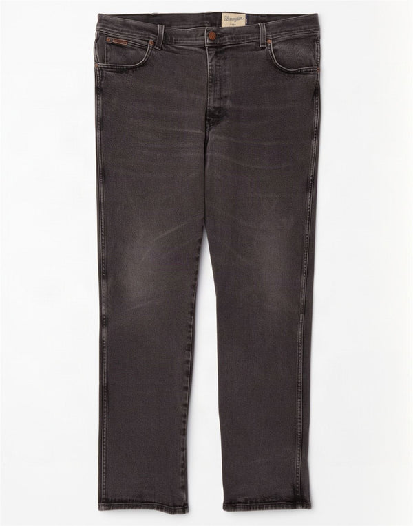 Męskie jeansy Wrangler Texas Straight W40 L34 Szara bawełna