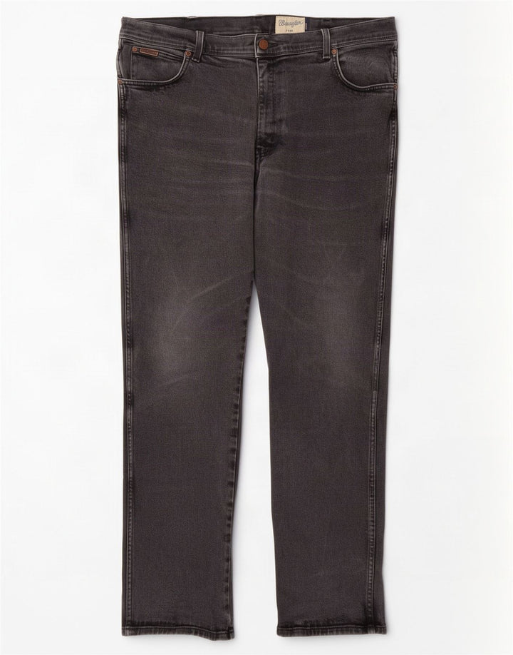 Męskie jeansy Wrangler Texas Straight W40 L34 Szara bawełna