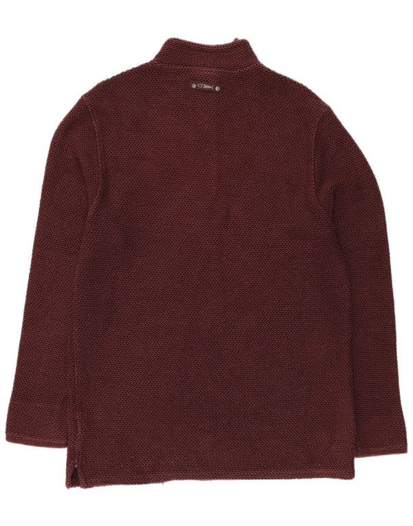 Męska bluza z zamkiem błyskawicznym WEIRD FISH XL, bordowa, bawełniana