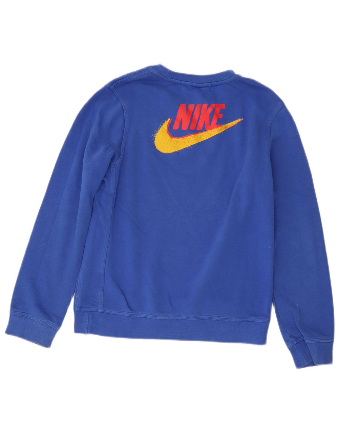 Chłopięcy sweter z grafiką Nike, 12-13 lat, duży, niebieski, bawełniany