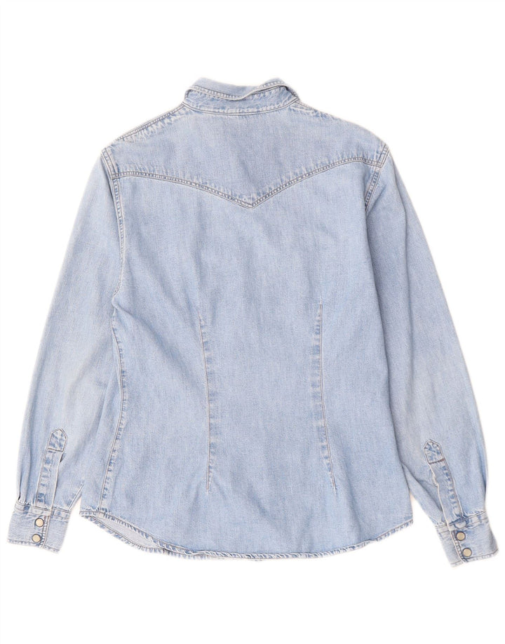 Damska koszula dżinsowa Benetton UK 10, mała, niebieska bawełniana