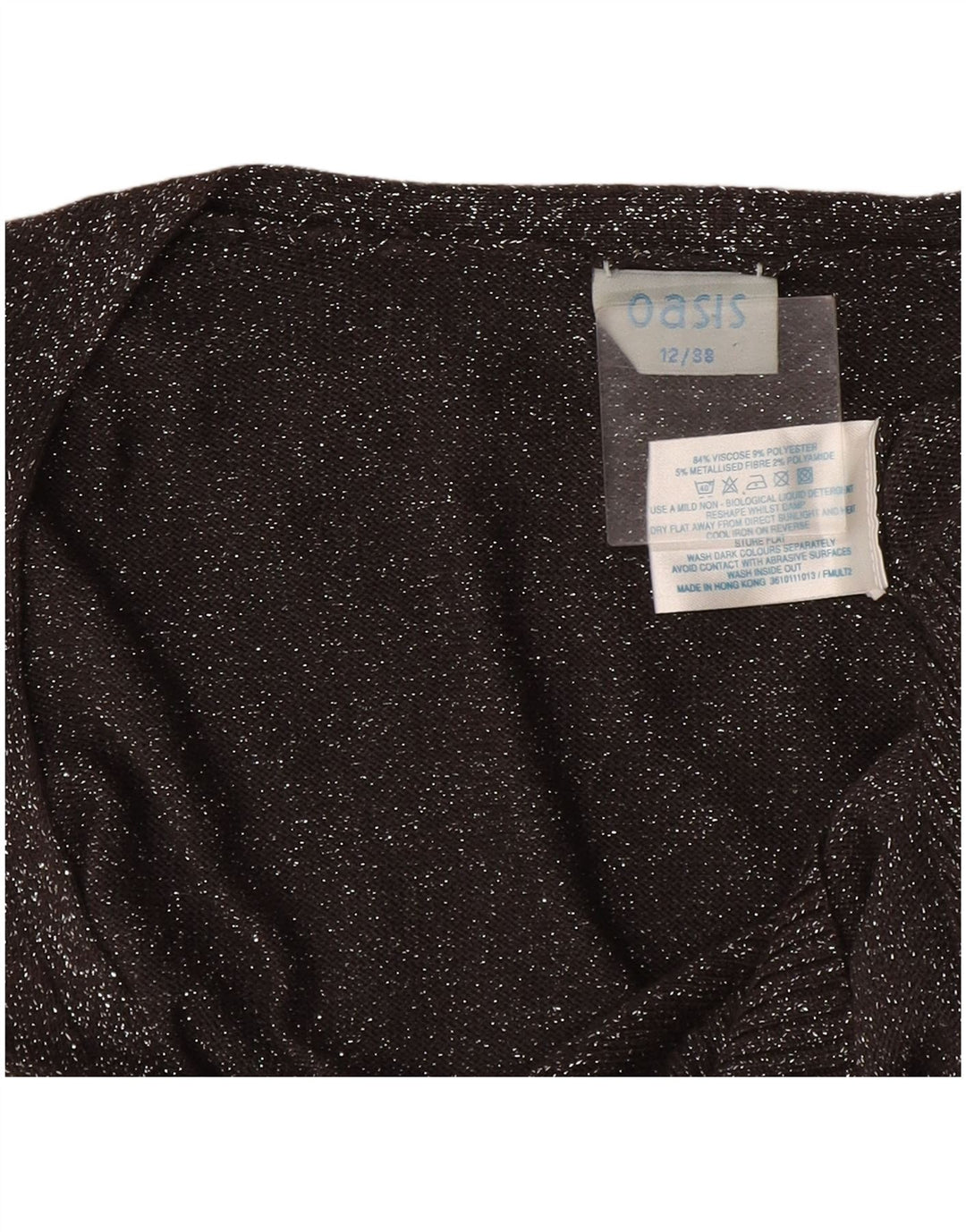 Sweter damski Oasis Crop Cardigan UK 12 Średni szary, nakrapiany wiskoza