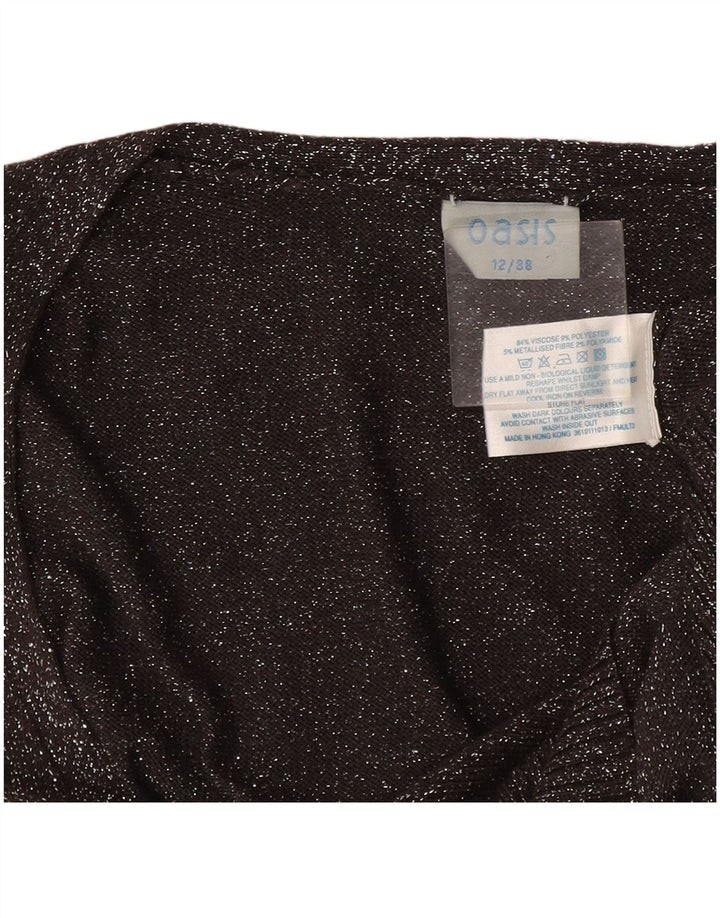 Sweter damski Oasis Crop Cardigan UK 12 Średni szary, nakrapiany wiskoza