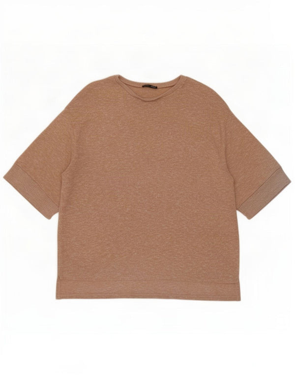 Damska koszulka oversize Zara Top UK 10 Small Beige