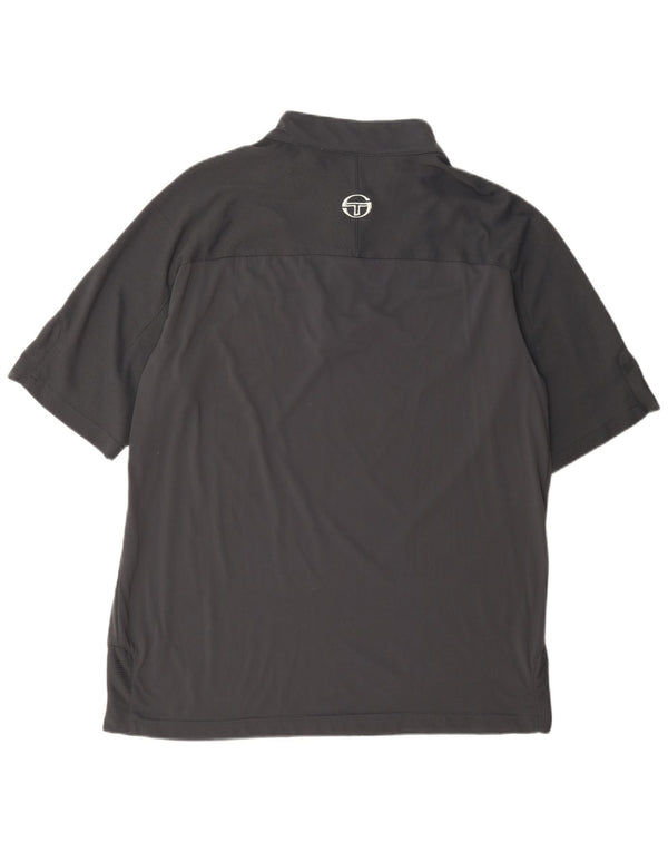 T-shirt męski Sergio Tacchini z zamkiem błyskawicznym, XL, szary