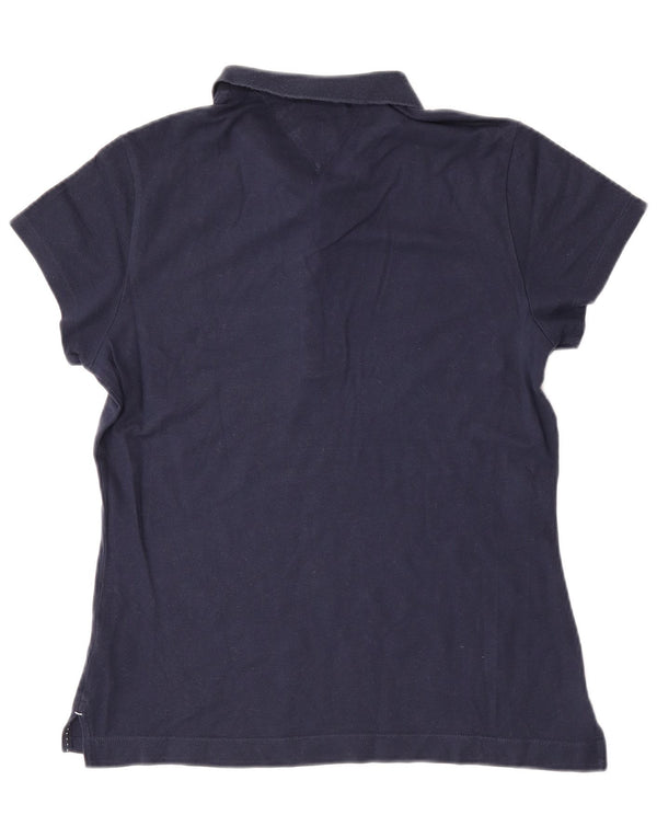 Damska koszulka polo Slim Fit Tommy Hilfiger UK 18 XL, granatowa, bawełniana
