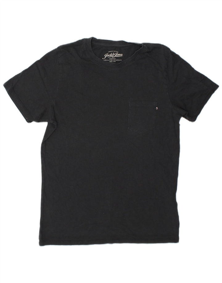 T-shirt męski Jack & Jones, mały, czarny, bawełniany