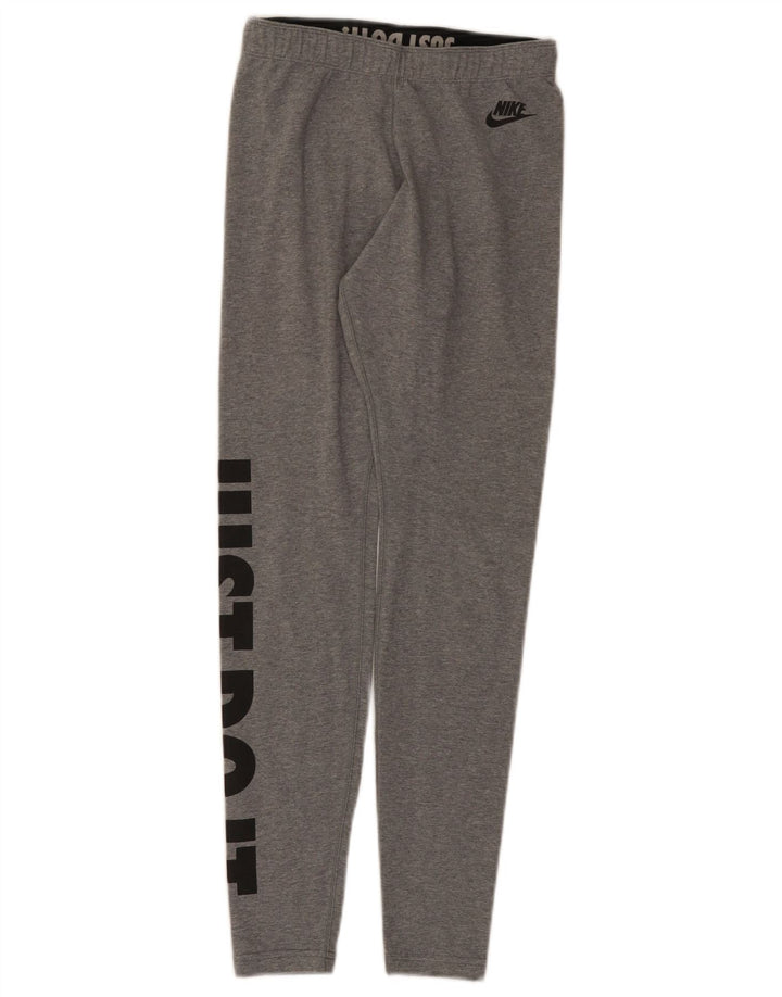 Damskie legginsy Nike Graphic UK 8, małe, szare, bawełniane w cętki