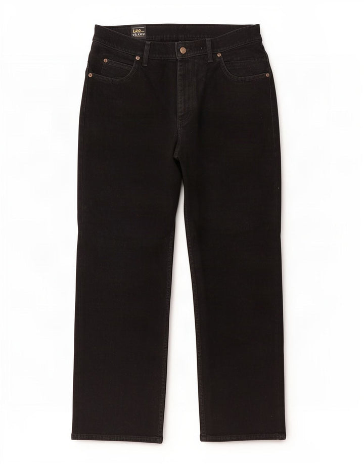 Męskie jeansy Lee Brooklyn Straight W34 L29, czarne, bawełniane