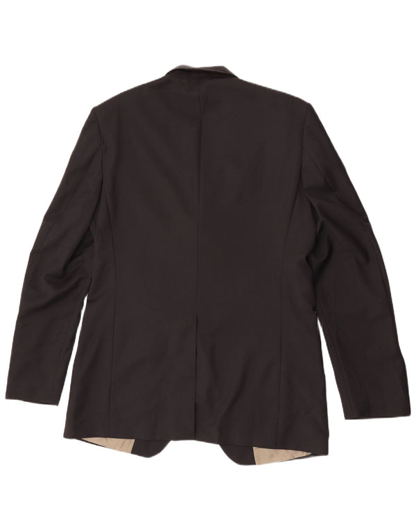 Marks & Spencer Męska marynarka slim fit z 3 guzikami, UK 40, średnia czarna