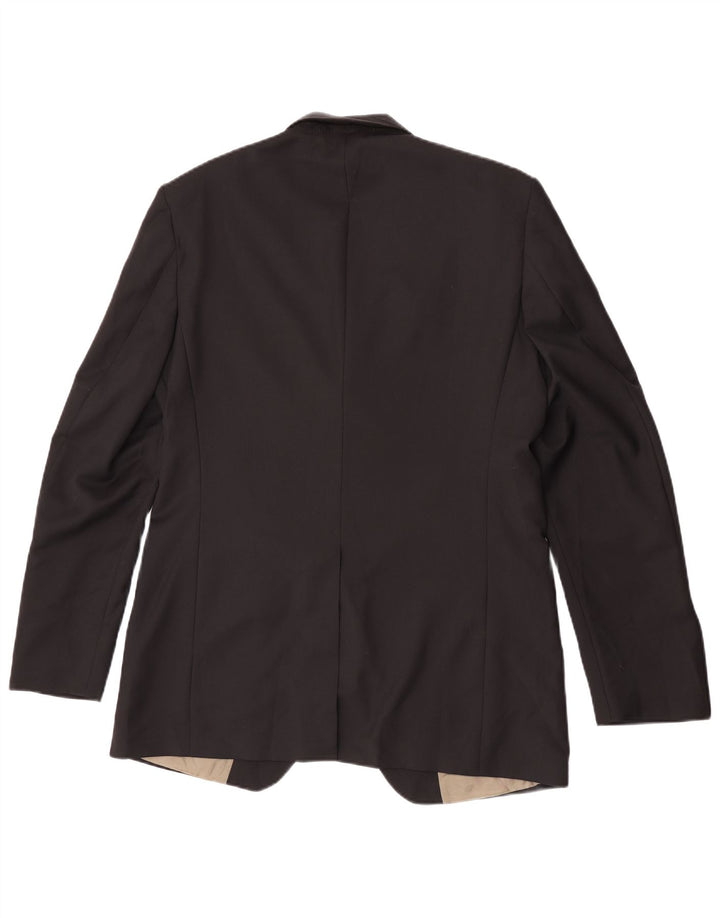 Marks & Spencer Męska marynarka slim fit z 3 guzikami, UK 40, średnia czarna